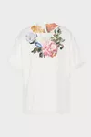 White - Painted Flower Jersey T-Shirt