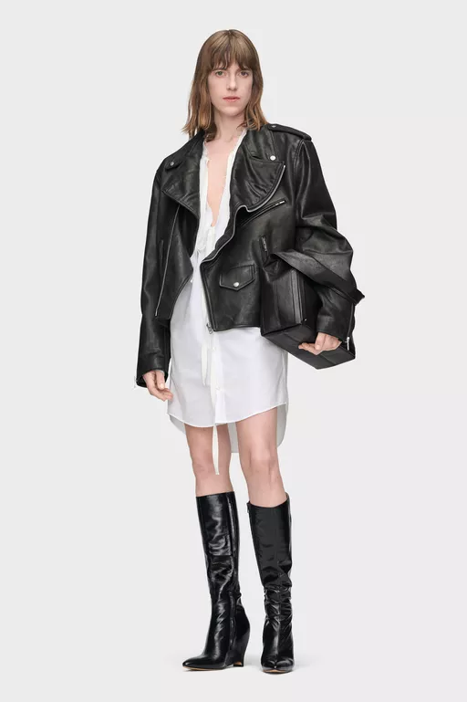 V-Neck Shirt Dress - Midi Dress