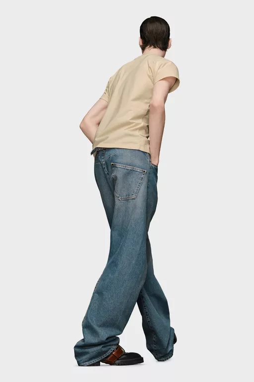 Diagonal Seam Jeans - Denim