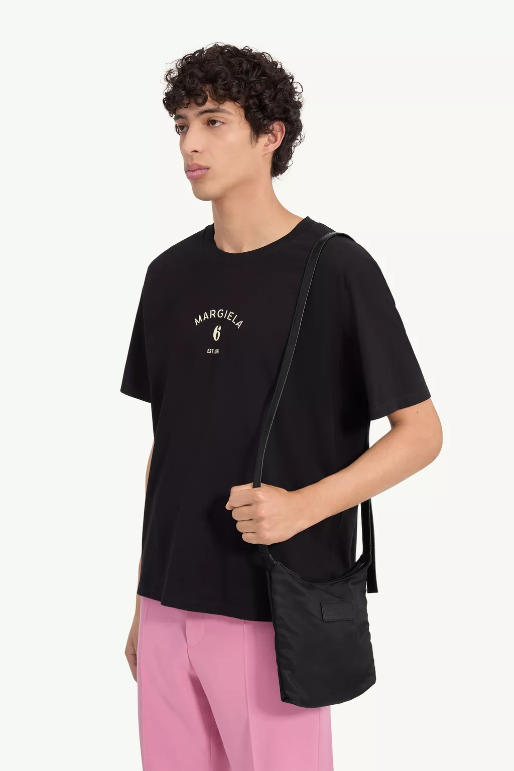 Black Numeric Vertical Crossbody Bag | MM6 Official