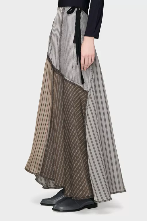 Patchwork Long Skirt - Long skirts