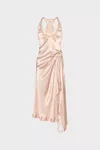Blush - Midi-Tr&auml;gerkleid aus Seide mit Spitze