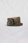 Beige und Braun - Lederg&uuml;rtel