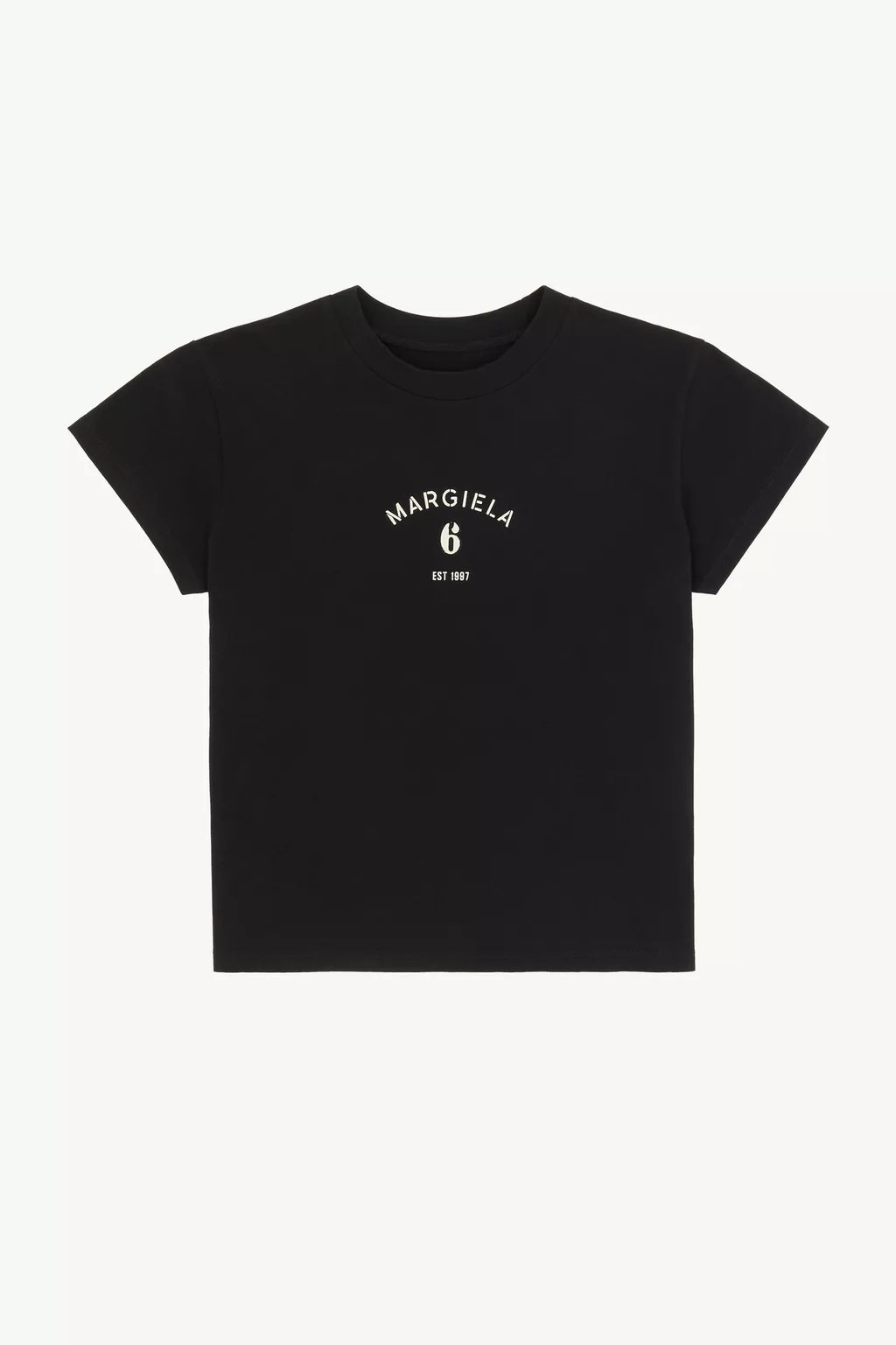 Black Signature Jersey T-Shirt | MM6 Official