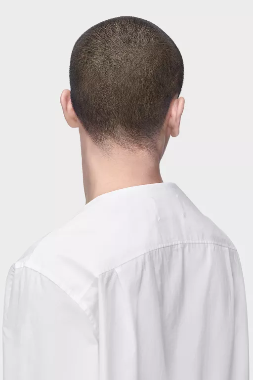 Folded Collar Cotton Shirt - Shirts