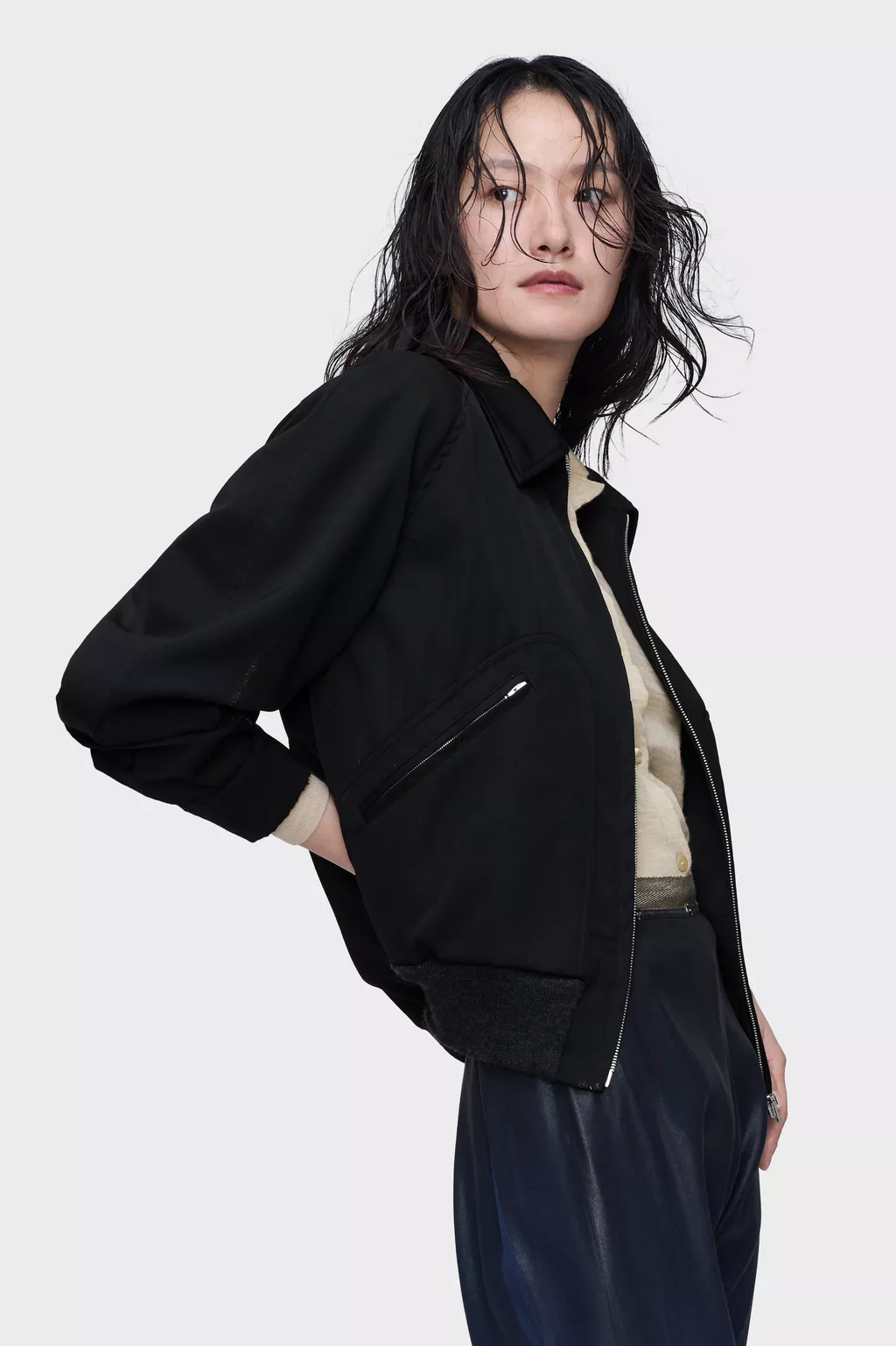 Black Wool caban | Maison Margiela Official