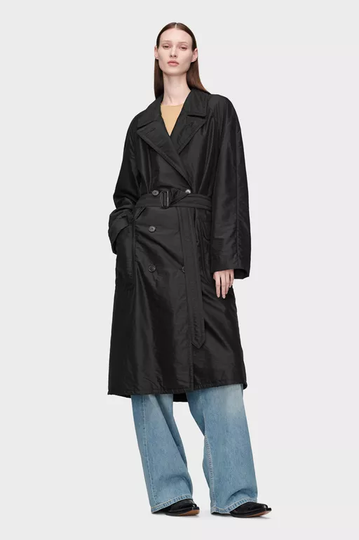Virgin Wool Double-Breasted Coat - Coats