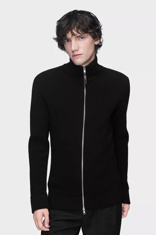 Knit zip-up cardigan - Knitwear