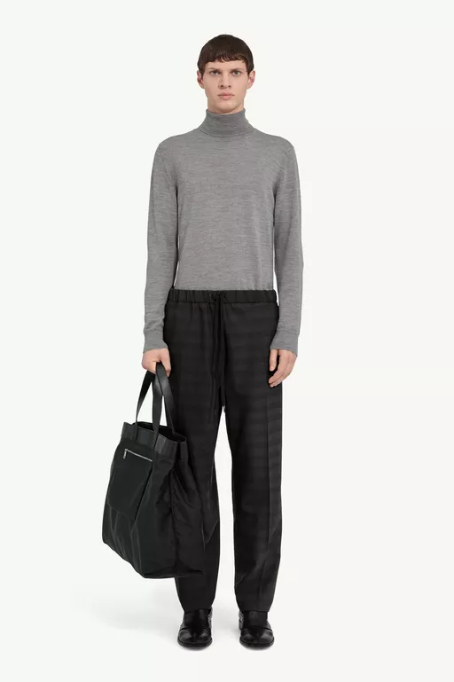 Tailored wool-blend trousers