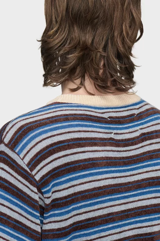 Striped Wool Crewneck Sweater - Knitwear