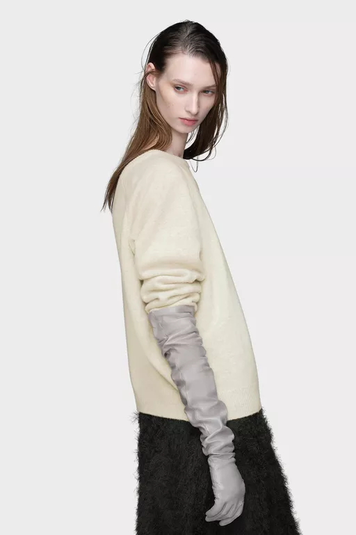 Wool knit top - V-neck