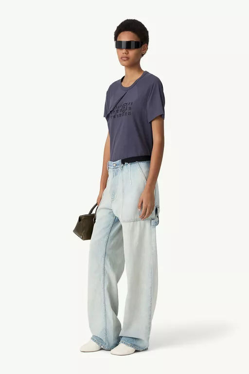 Wide-leg denim jeans - Pants