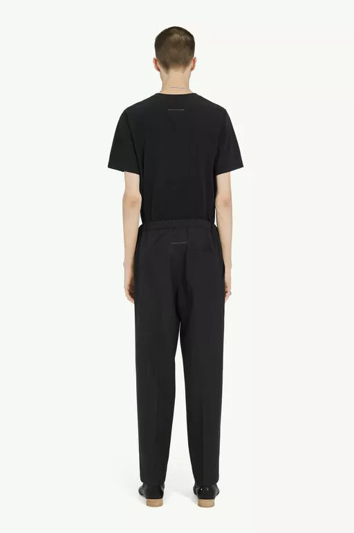 Tapered Leg Tailoring Wool Trousers - Pants