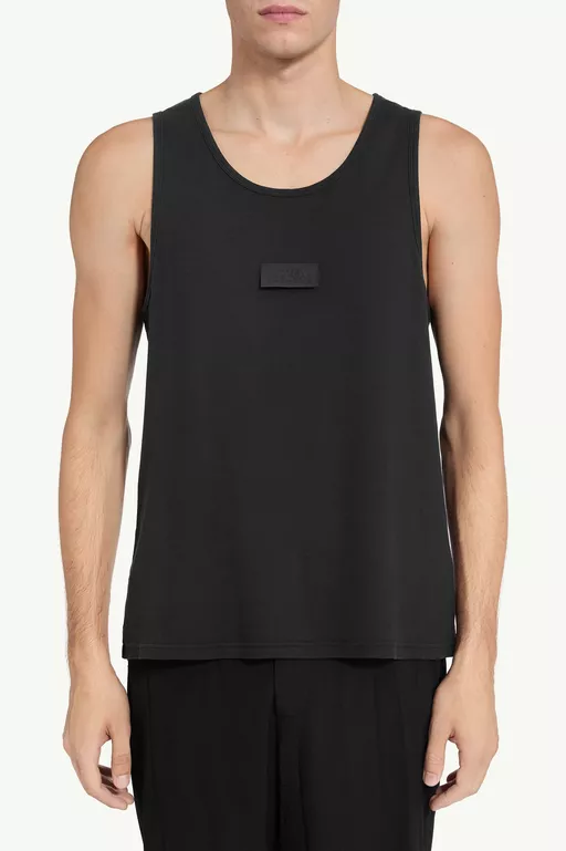 Ribbed jersey tank top - Tops