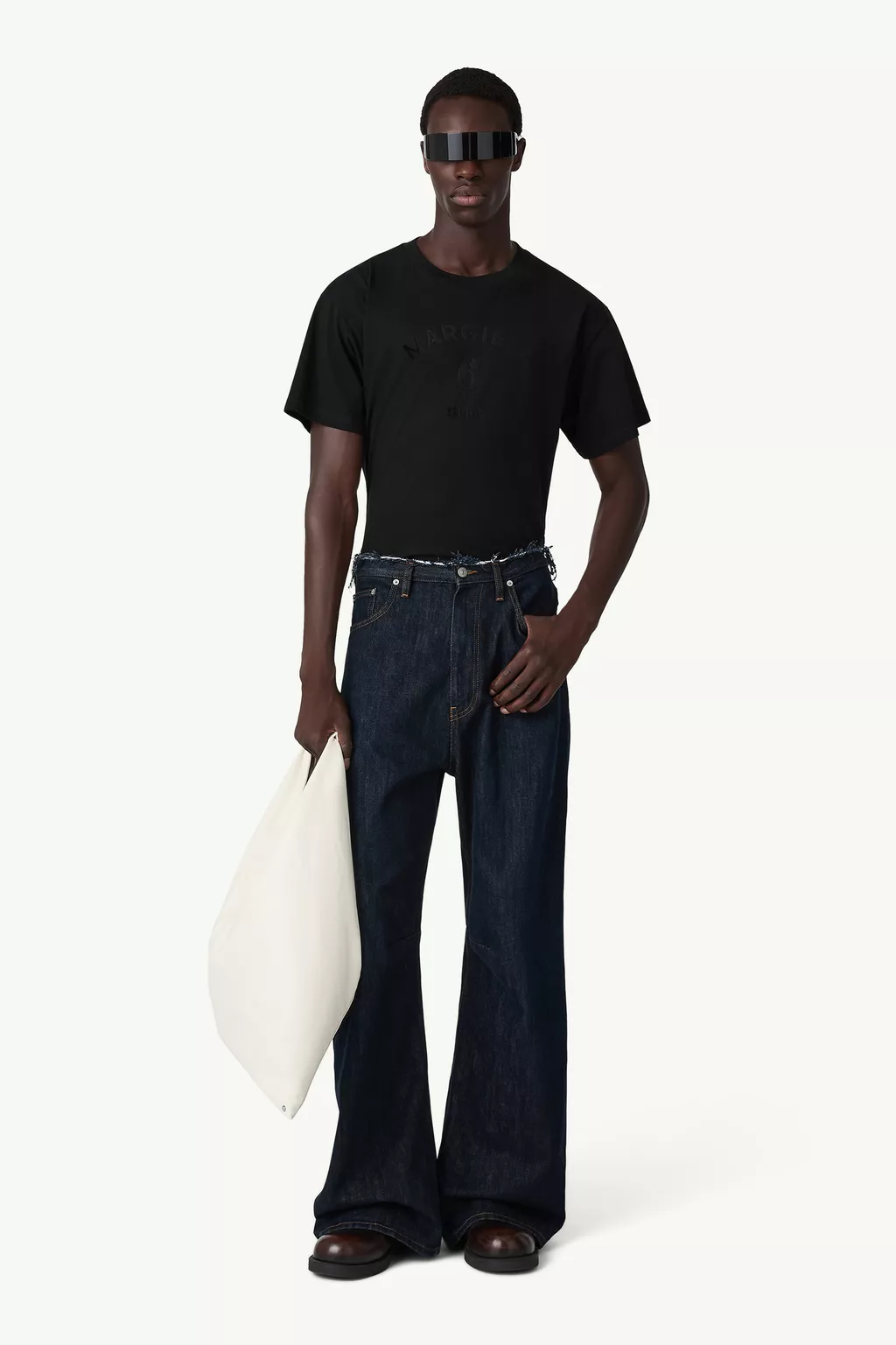 Blue Wide-leg denim jeans | MM6 Official