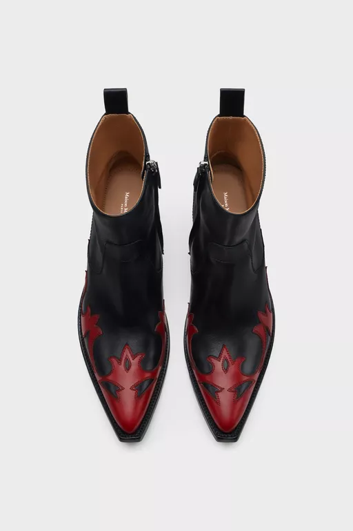 Heel-less Western Flame Boot - Ankle Boots