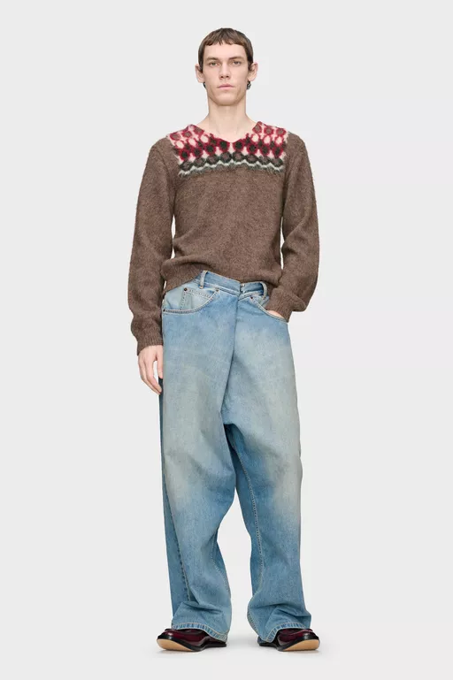 Alpaca Wool V-Neck Sweater - Overalls