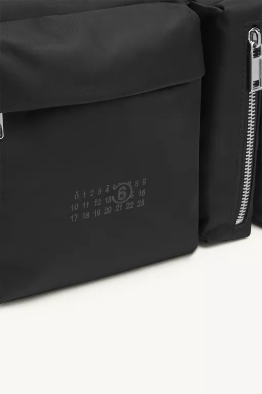 Three-Pocket Nylon Crossbody Messenger Bag - Cross body bag