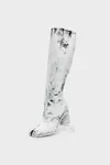 Black and White - Tabi Bianchetto Knee-High Boots