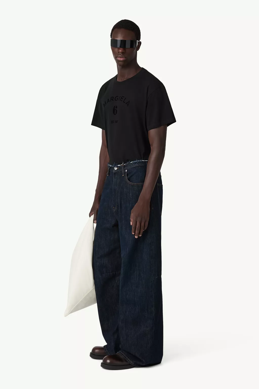 Blue Wide-leg denim jeans | MM6 Official
