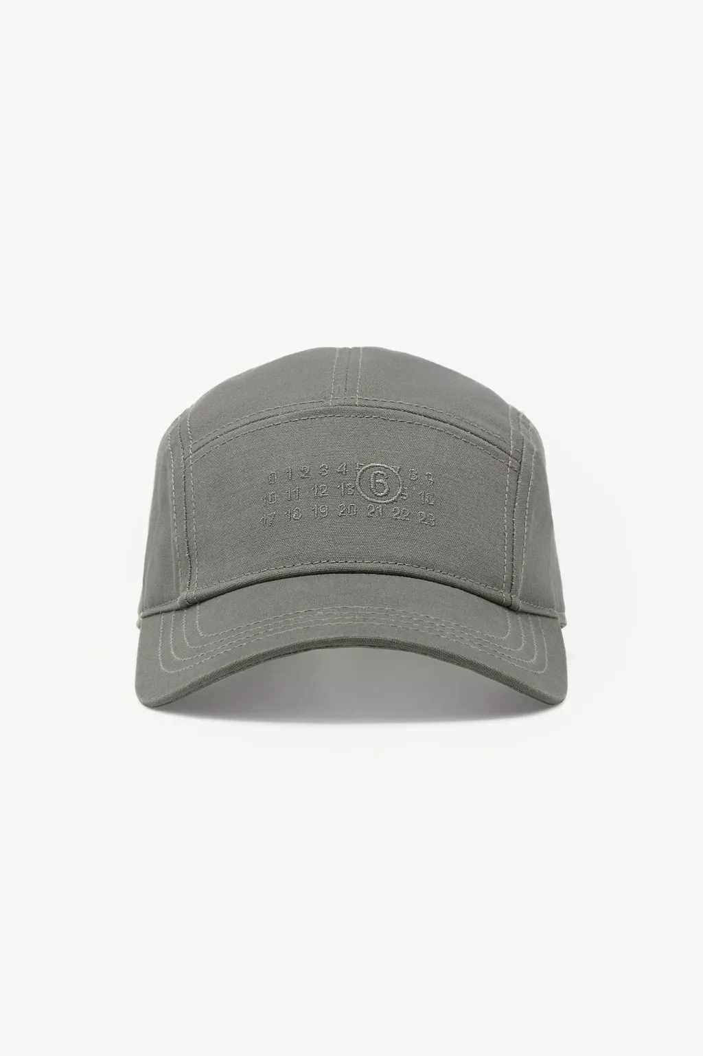 MM6 Maison Margiela マルジェラ　タグデザイン　キャップ Grey blue Cotton canvas cap | Maison Margiela Official