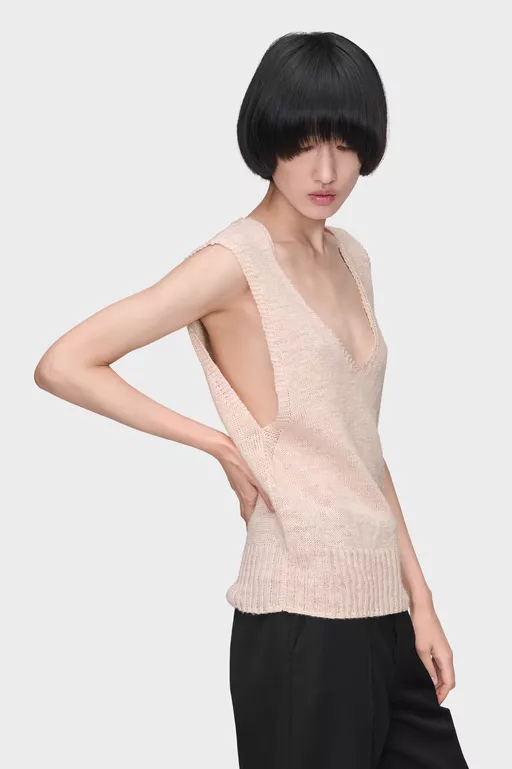 Gardening hemp knit vest - Waistcoats