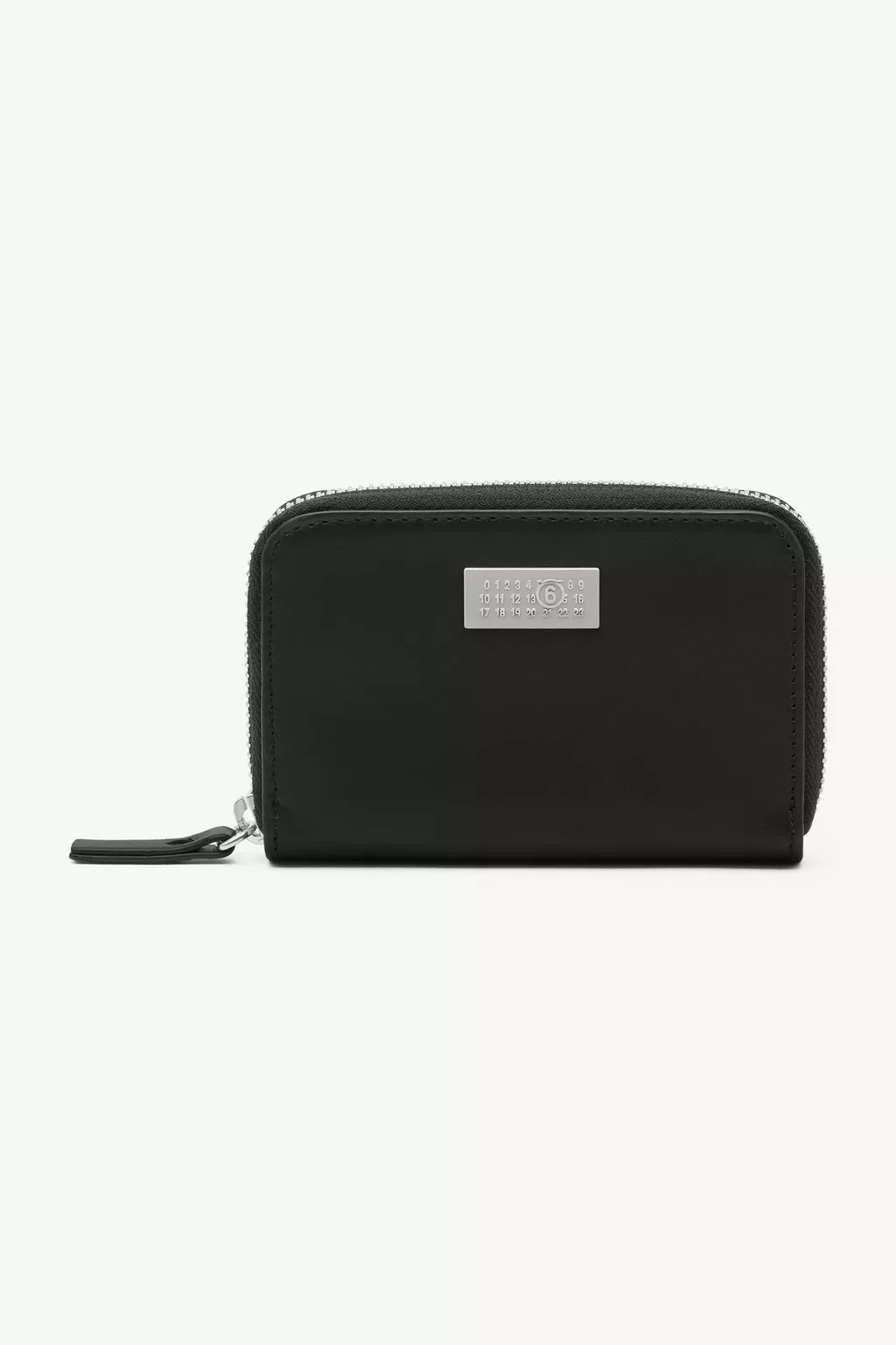 Mj23 Black Numeric leather zip wallet | MM6 Official