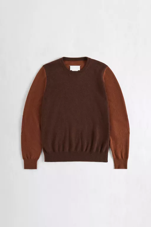 Two-Tone Wool Crewneck