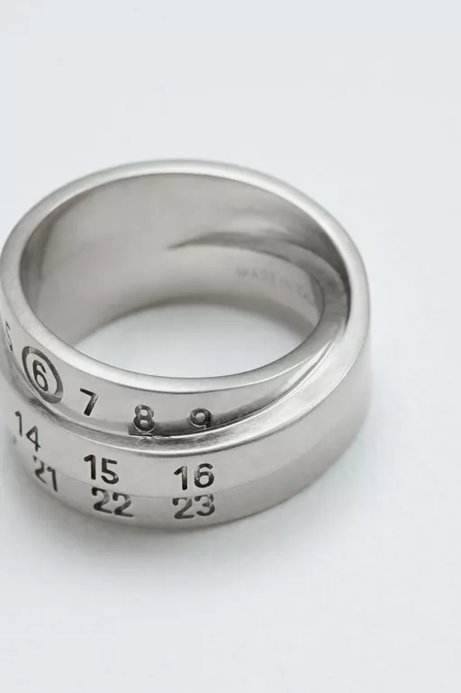 Triple Logo Numeric Signature Ring - Rings