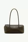 Olive - Bauletto Shoulder Bag Medium crackled leather