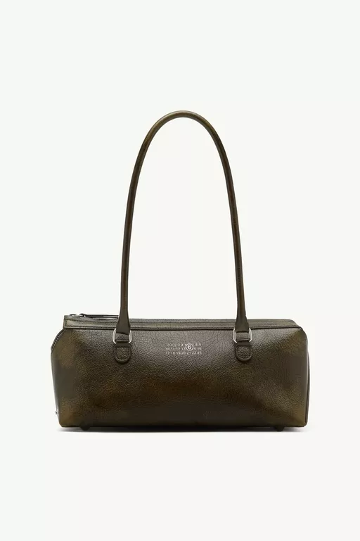 Bauletto Shoulder Bag Medium crackled leather