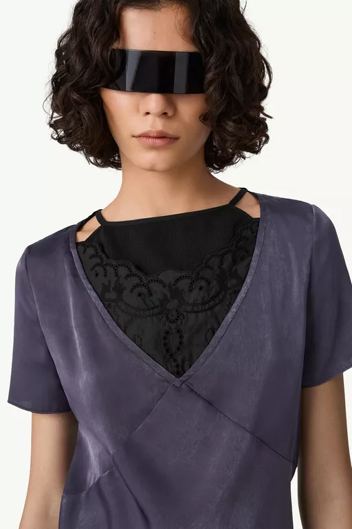 Double layer lining-look slip dress - Mini Dress