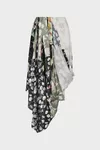 Ivory - Silk Floral Draped Skirt