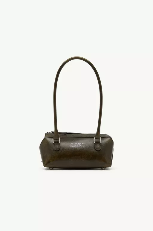 Bauletto Shoulder Bag Mini crackled leather