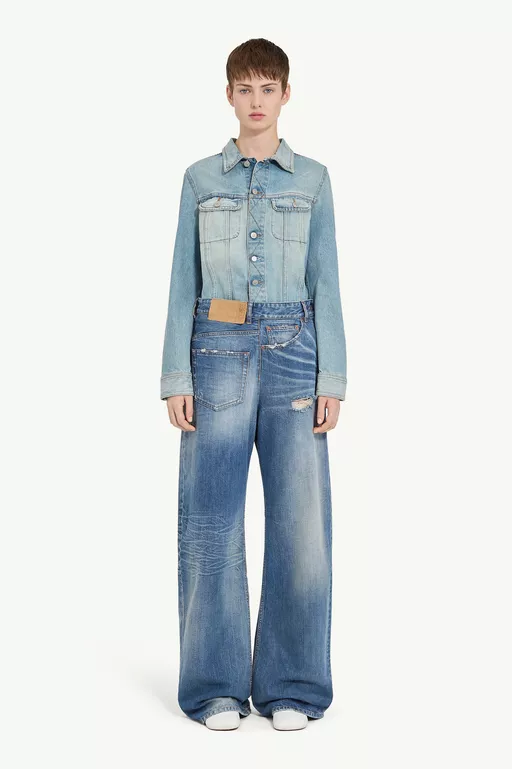 Twist wide leg jeans