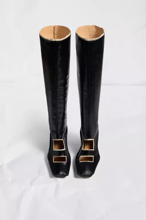 Level Cut-Out Knee Boots - Boots