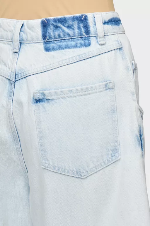 Bleached Cut-out Jeans - Denim