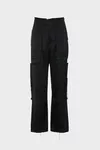 Black - Patchwork Satin Trousers