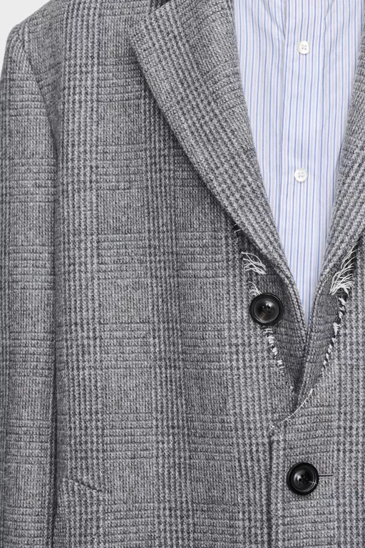 Folded Collar Wool Overcoat - Coats
