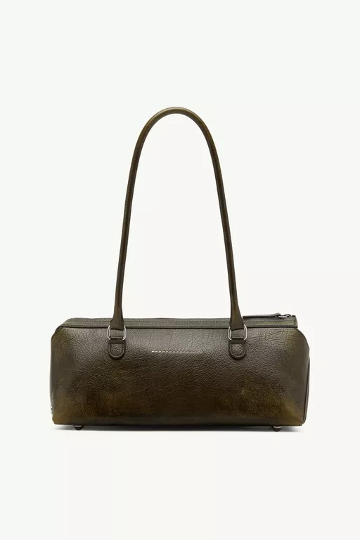 Bauletto Shoulder Bag Medium crackled leather - Shoulder Bags