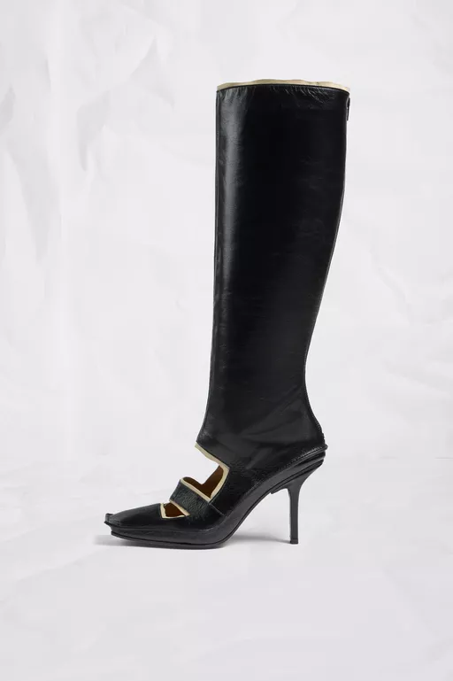 Level Cut-Out Knee Boots - Boots