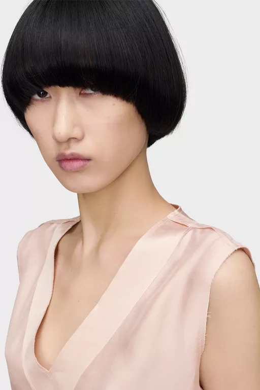 Silk V-Neck Top - Tops