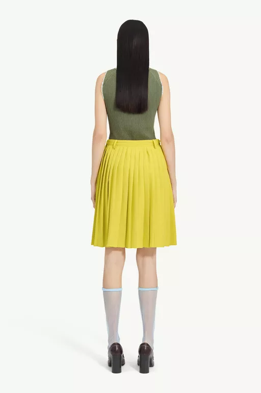 Wool-Blend Pleated Skirt - Skirts