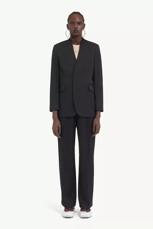 Collarless suit jacket - Jackets