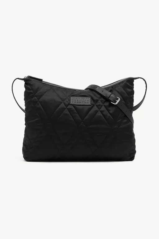 Quilted nylon medium crossbody bag