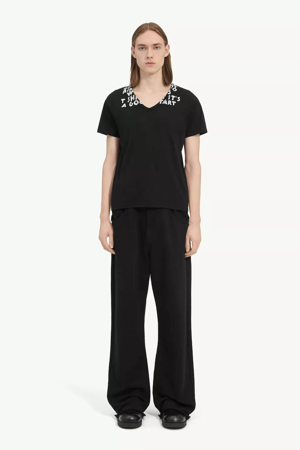 Black SIDA print T-shirt | MM6 Official