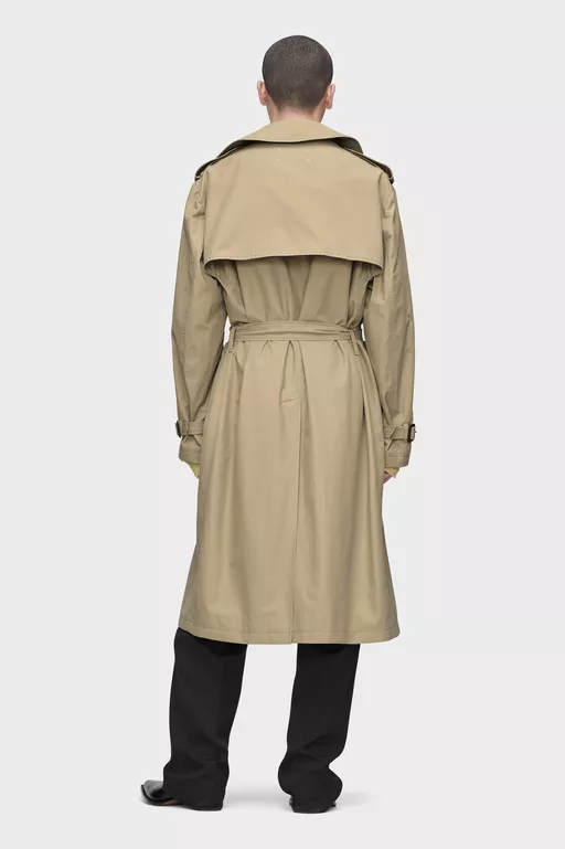 Folded Collar Trench Coat - Raincoats