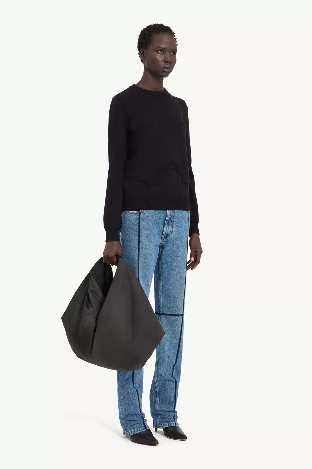 Black Wool sweater | MM6 Official