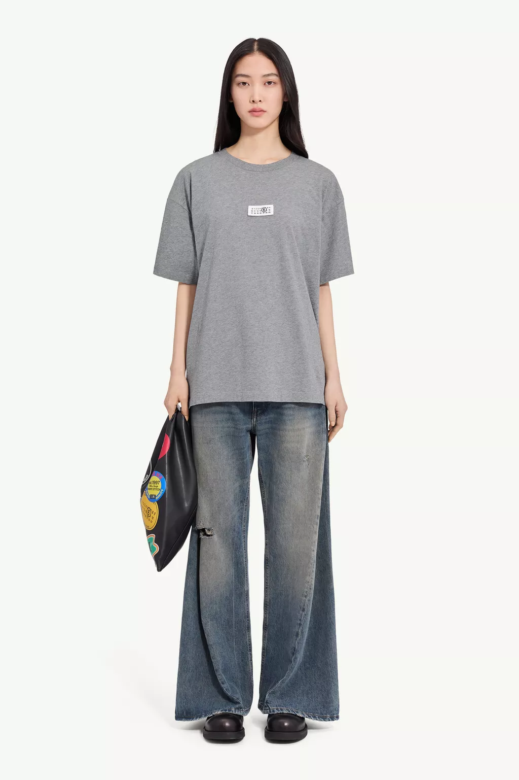 Gray Label cotton jersey T-shirt | MM6 Official