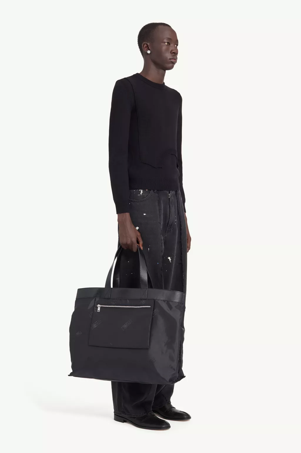 Black Wool sweater | MM6 Official